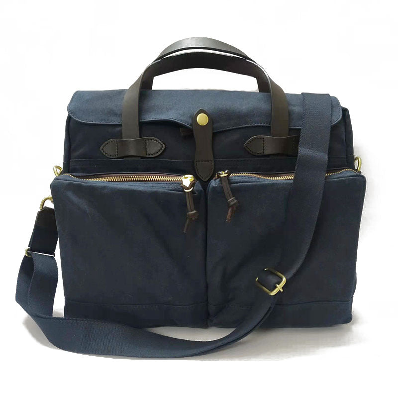 Men's Oil Wax Canvas Official Document Computer Men's Briefcases