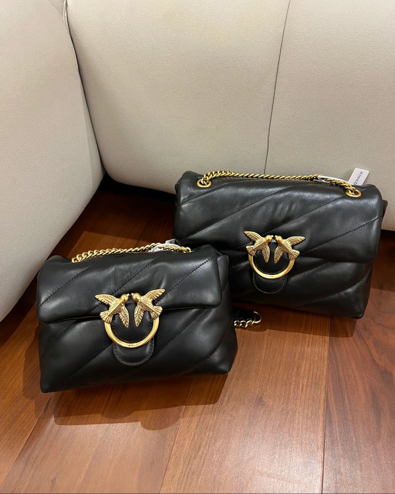 Women's Sheepskin High Quality Swallow Puff Pillow Crossbody Bags