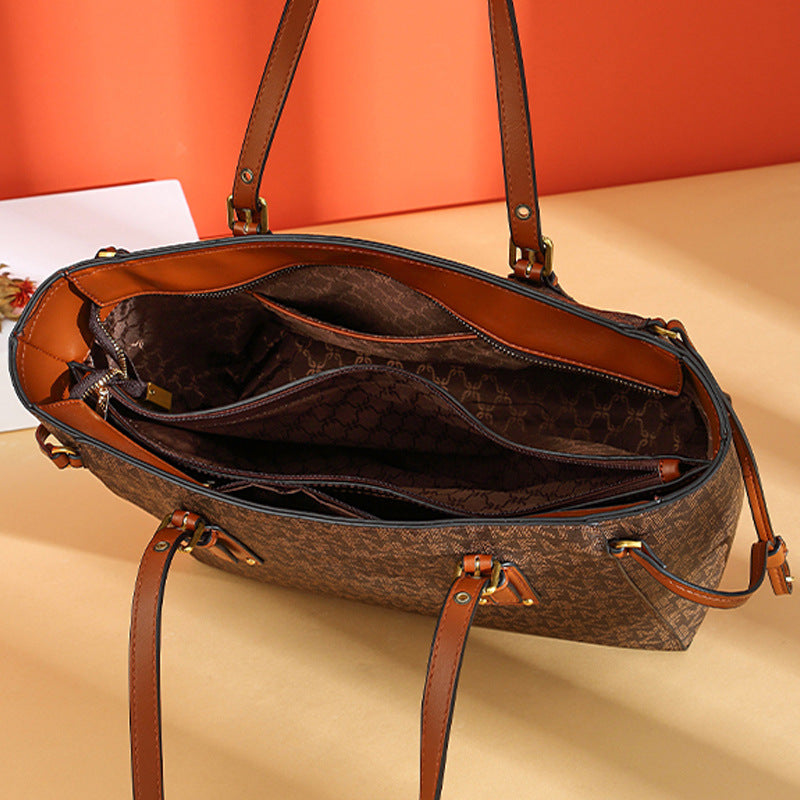 Women's Surrogate Shopping Genuine Leather Portable Fashionable Handbags