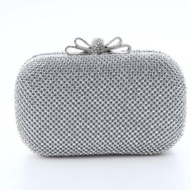 Women's Butterfly Rhinestone Mini Chain Banquet Clutch Handbags