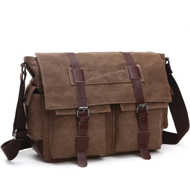 Men's Korean Fashion Canvas Practical Business Retro Men's Messenger Bags