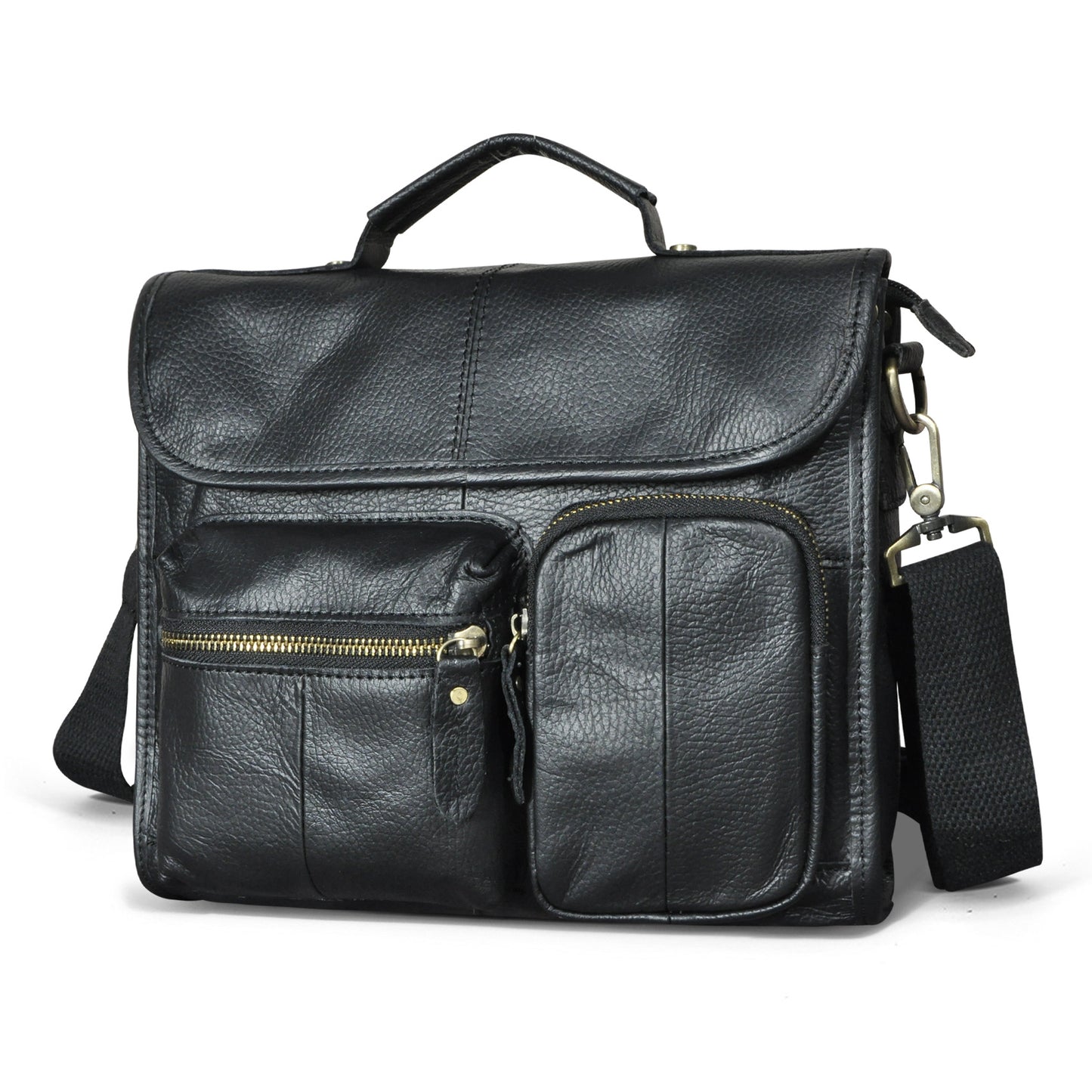 Men's Horse Skin Oil Waxed Leather Vintage Men's Messenger Bags