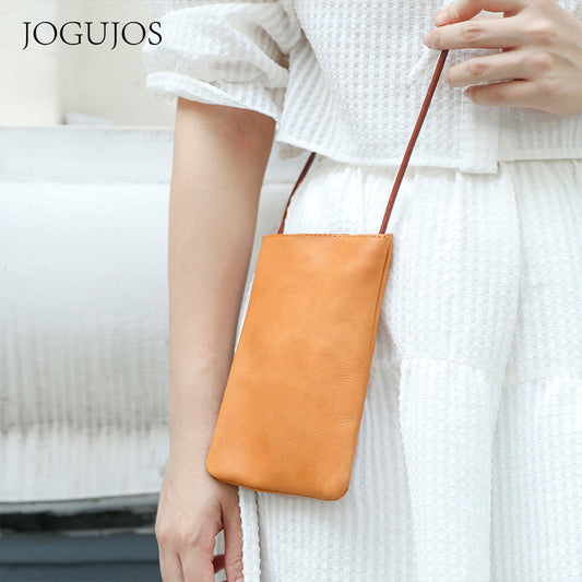 Women's Mobile Wild Leisure Genuine Leather Bags