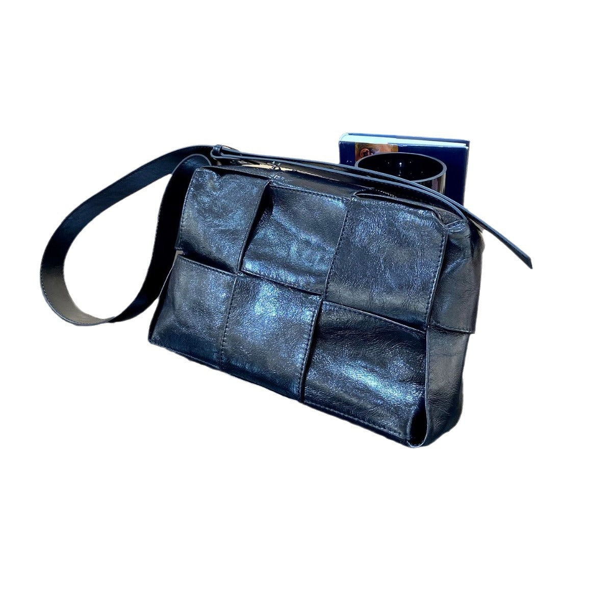 Woven Female Versatile Large Capacity Niche Genuine Shoulder Bags