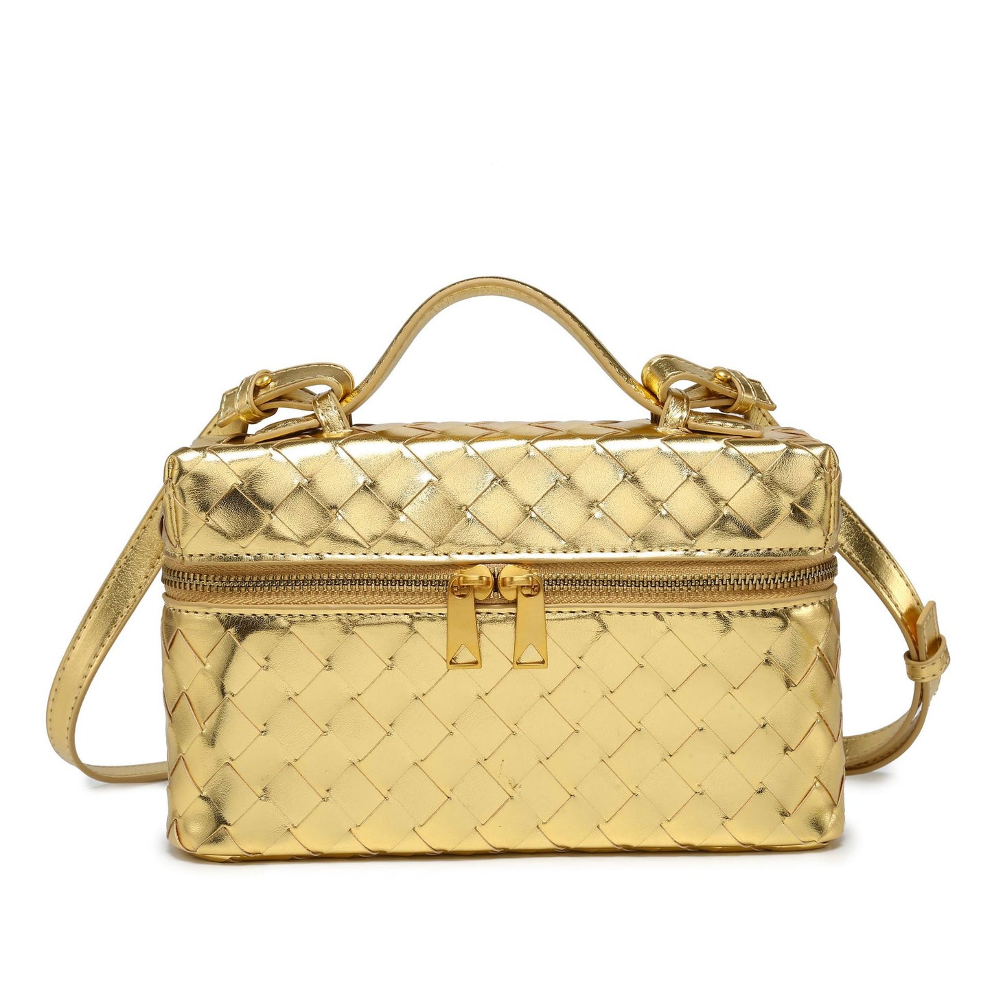Women's Woven Box Lunch Retro Fashion For Small Square Bags
