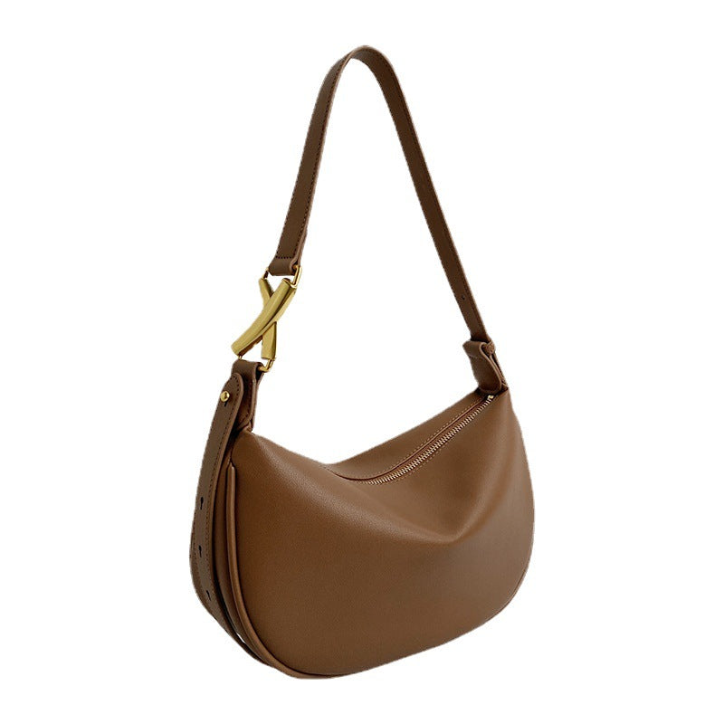 Women's Niche Leather Light Luxury Underarm Selenodont Shoulder Bags