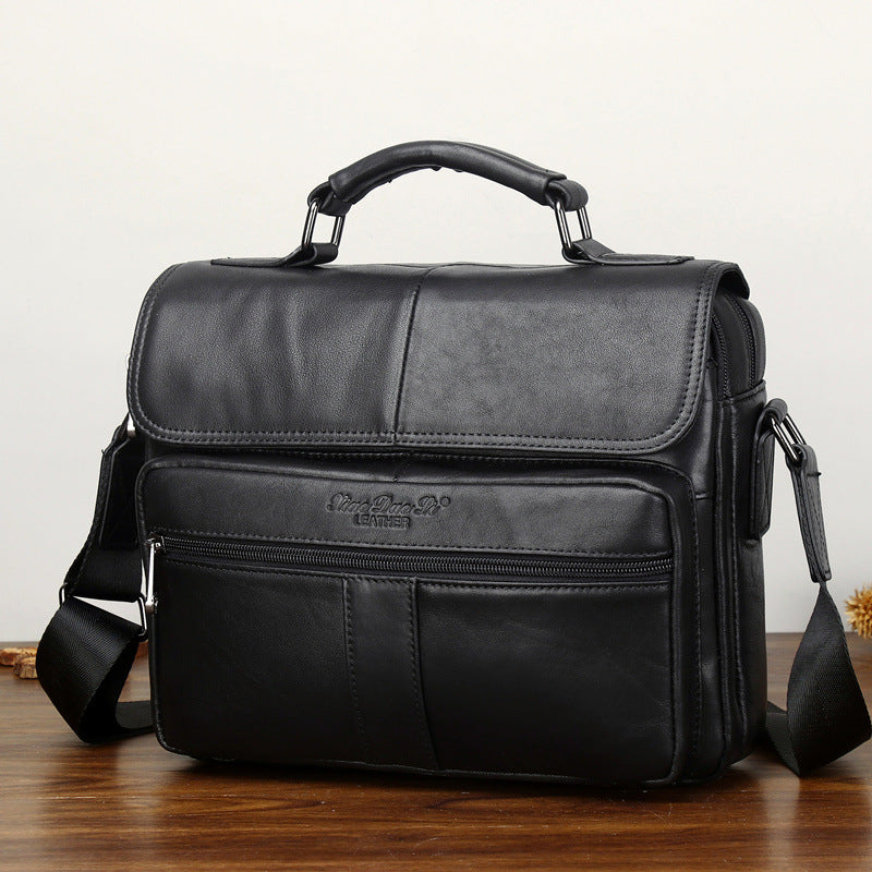 Men's Leather Vintage First Layer Cowhide Large Men's Messenger Bags