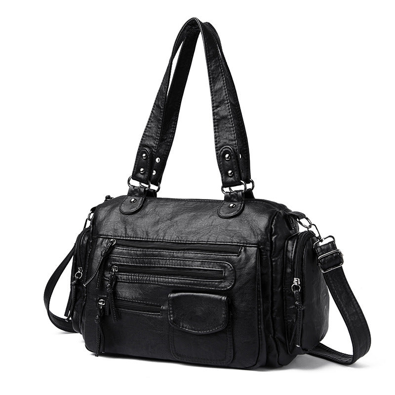 Women's Pocket Motorcycle Advanced Texture Fashion Commuter Shoulder Bags