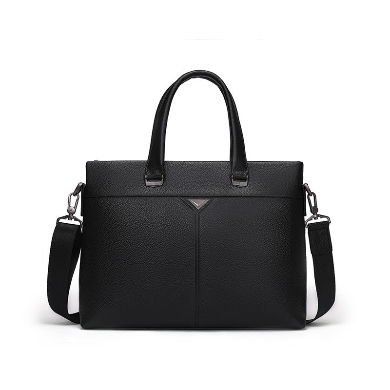 Men's Leather Large Capacity First Layer Cowhide Minority Men's Briefcases
