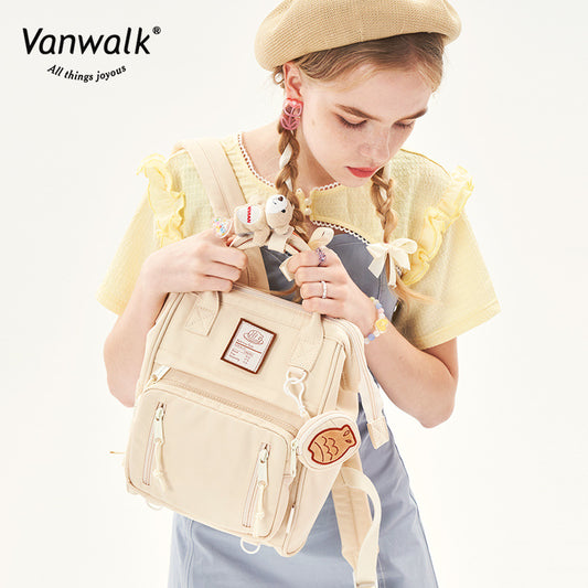 Women's Cheese Toffee Homemade Fish Cake Pendant Backpacks