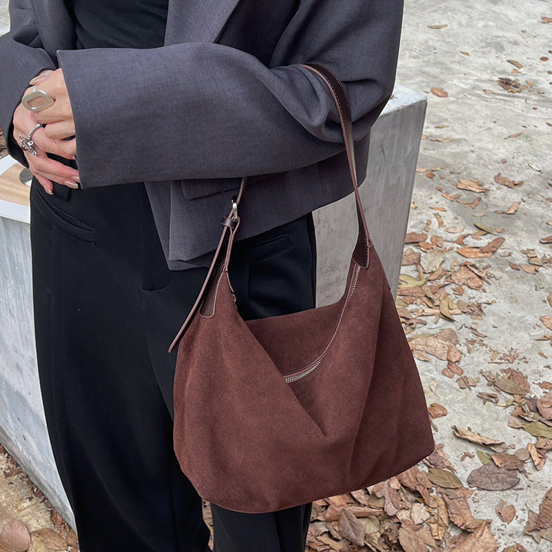 Women's Frosted Cowhide Texture Simple Genuine Leather Bags