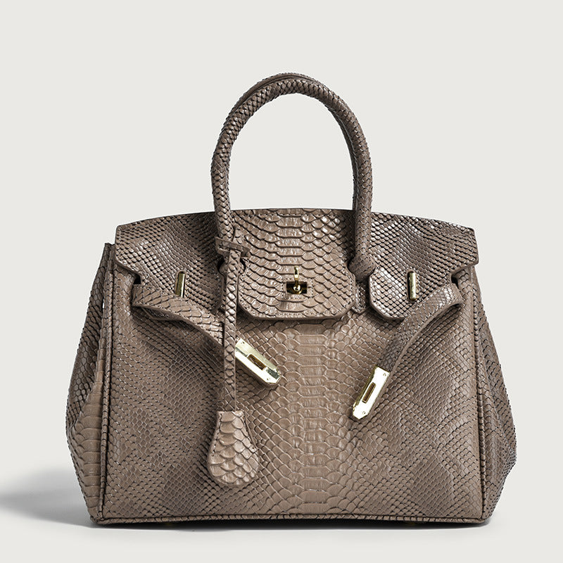 Women's Snakeskin Pattern Trendy Large Capacity Versatile Tote Bags