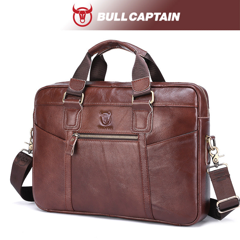 Leather Goods Large Capacity Top Layer Men's Briefcases