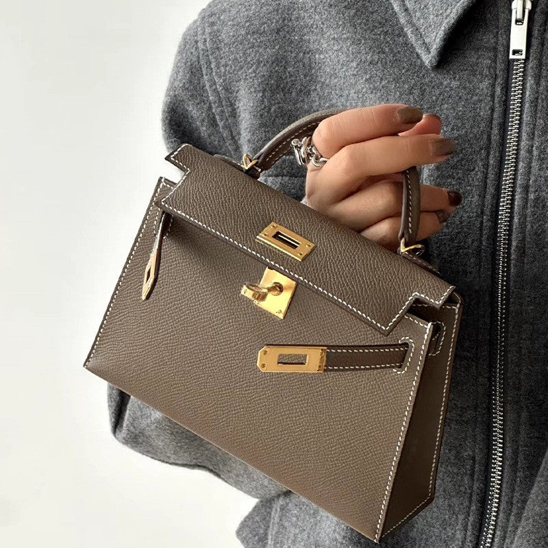 Women's Palm Print Mini Second Generation Kelly Genuine Crossbody Bags