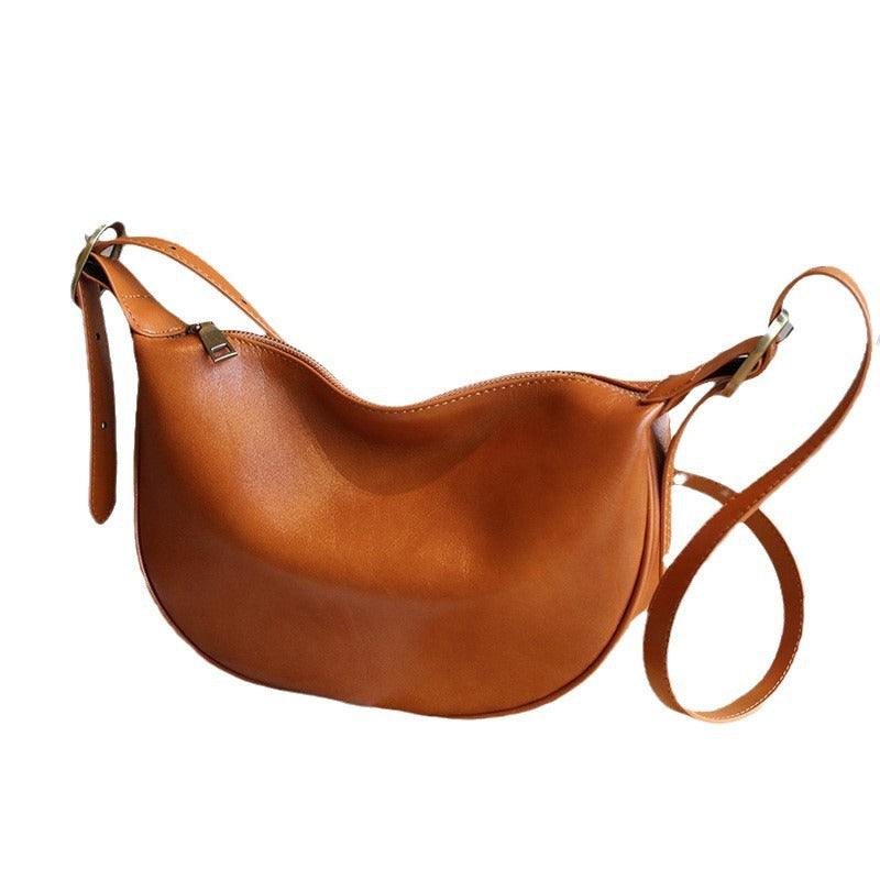 Women's First Layer Cowhide Retro Commuter Large Crossbody Bags