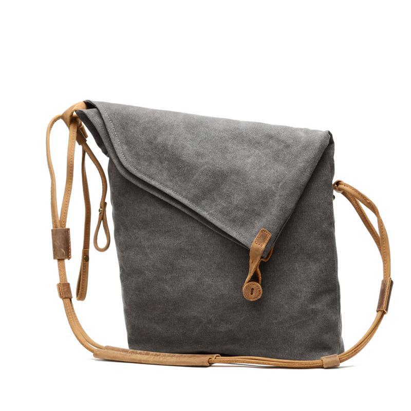 Men's Crazy Horse Leather Canvas Artistic Retro Bags
