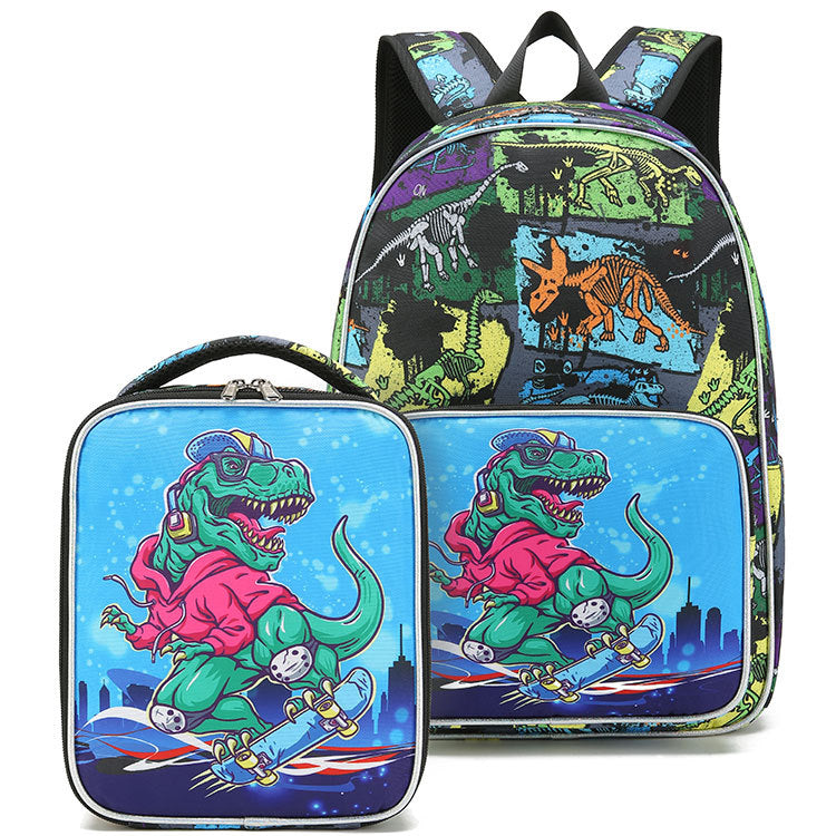 Primary First-class Cartoon Dinosaur Lunch Boy Elementary School Students' Schoolbags
