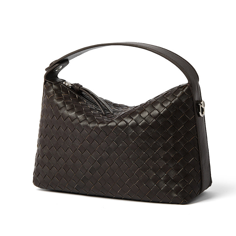 Women's Fashion Rhombus Hand Dumpling Genuine Leather Crossbody Bags