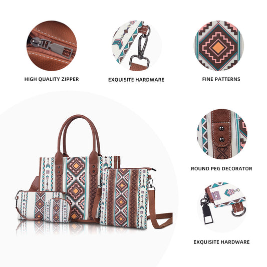 Style Canvas Mother Set Bohemian Portable Tote Bags