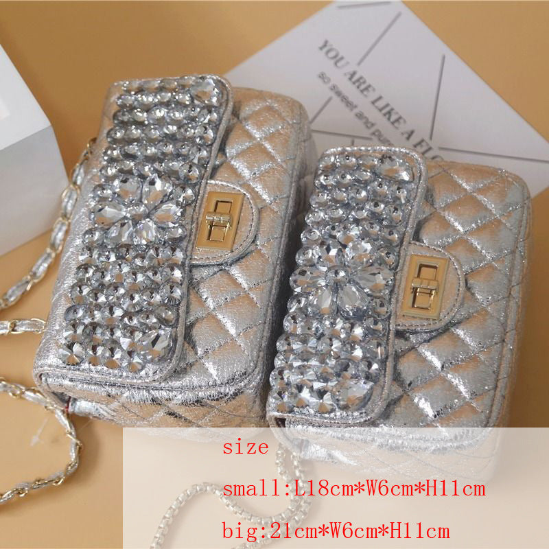 Women's Classic Style Rhombic Crack Handmade Shoulder Bags