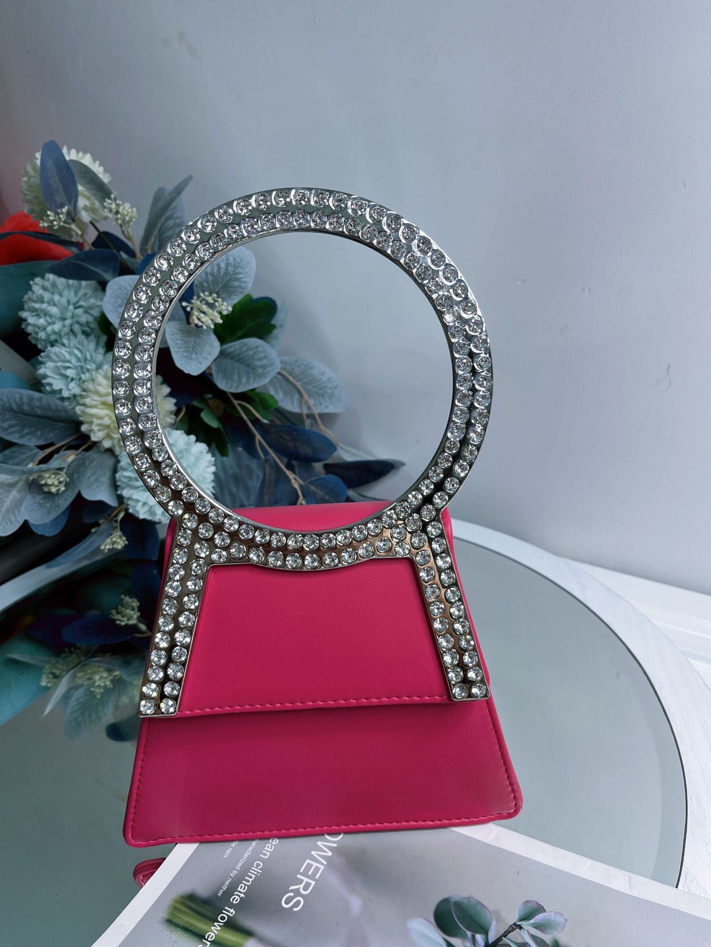 Diamond Round Fairy Super Flash Rhinestone Crossbody Bags