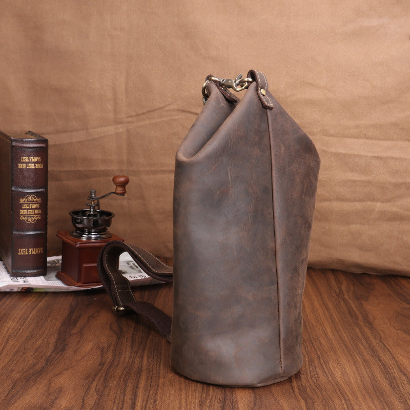 Men's Crazy Horse Leather Vintage First Layer Bags