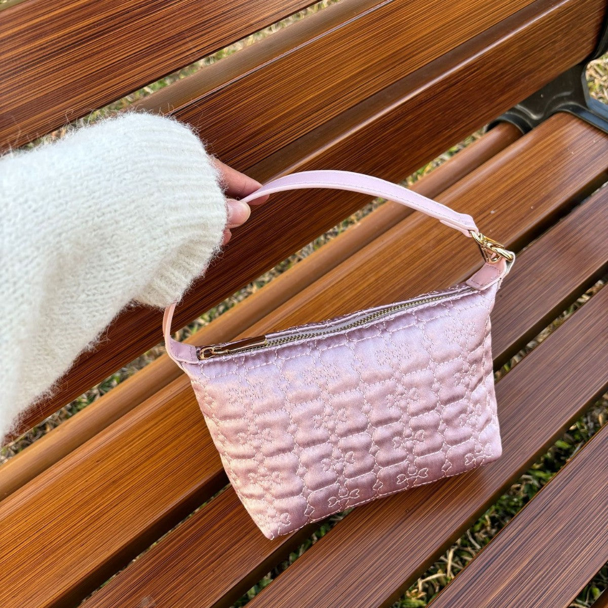 Women's Style Niche Pink Satin Lunch Box Bags