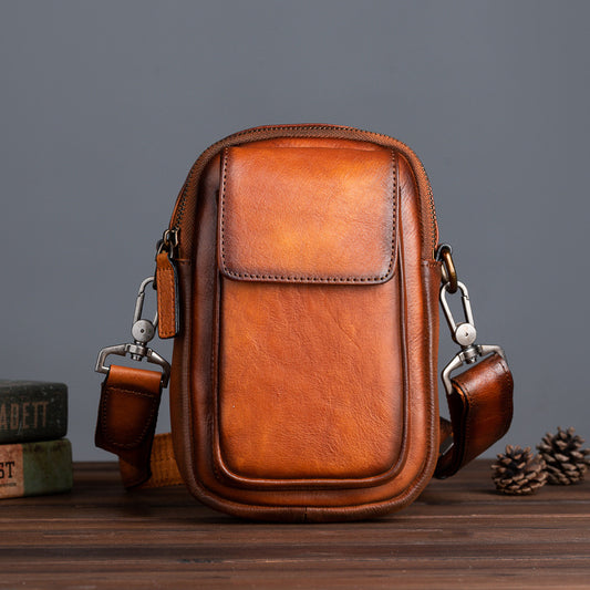 Men's Listed First Layer Tree Height Vegetable Men's Messenger Bags