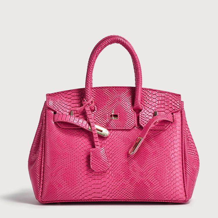 Women's Retro Snakeskin Pattern Kelly Trendy Large Shoulder Bags