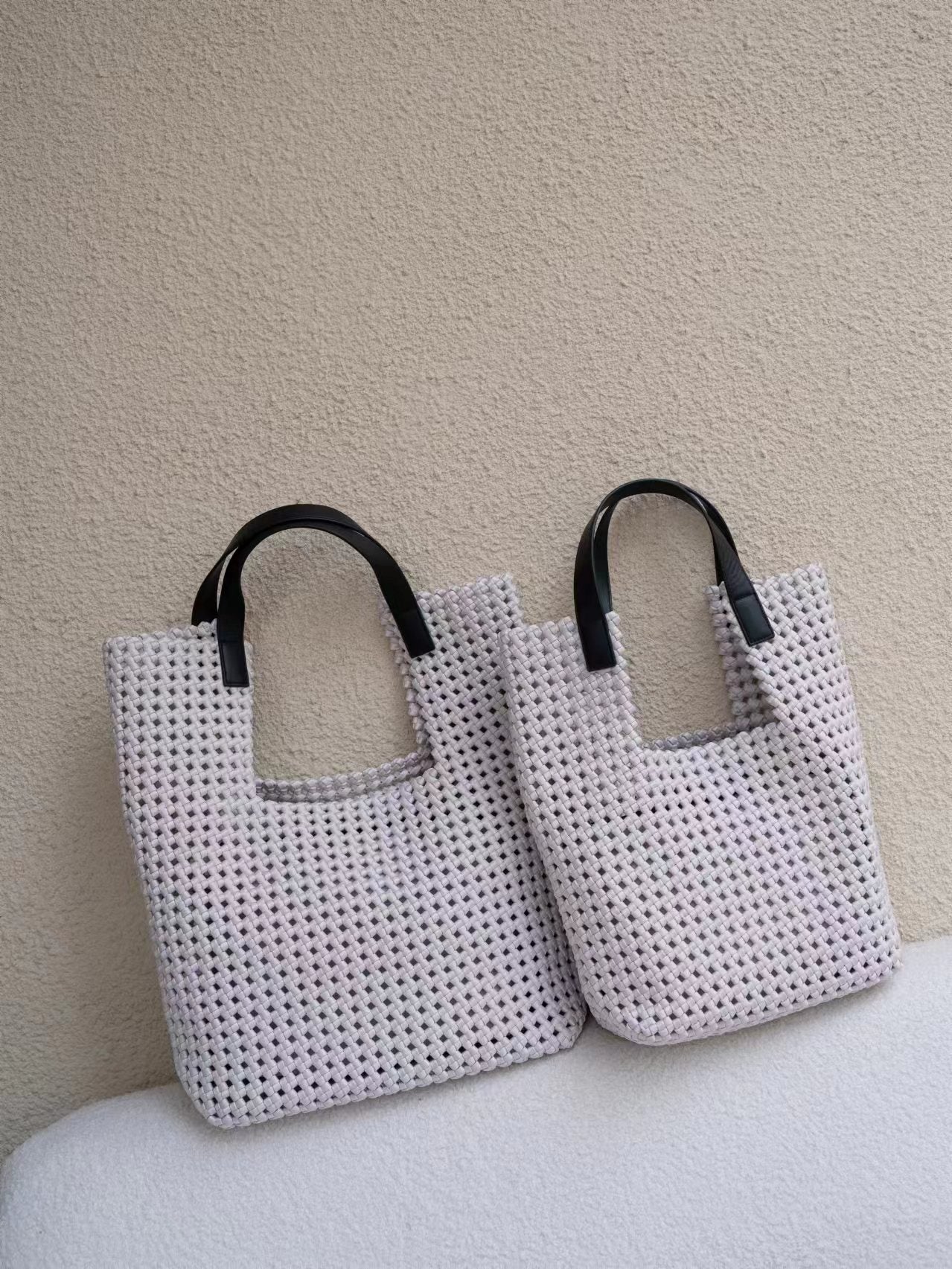 Luxury Hand-woven Silk Satin Windmill Knot Hollow Handbags