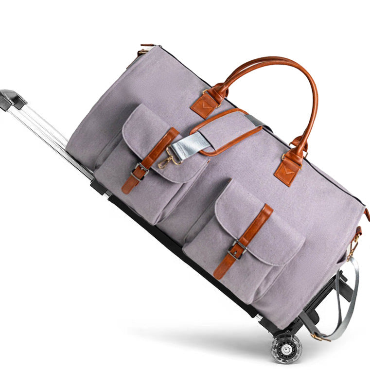 Portable Folding With Pull Garment Multifunctional Travel Bags