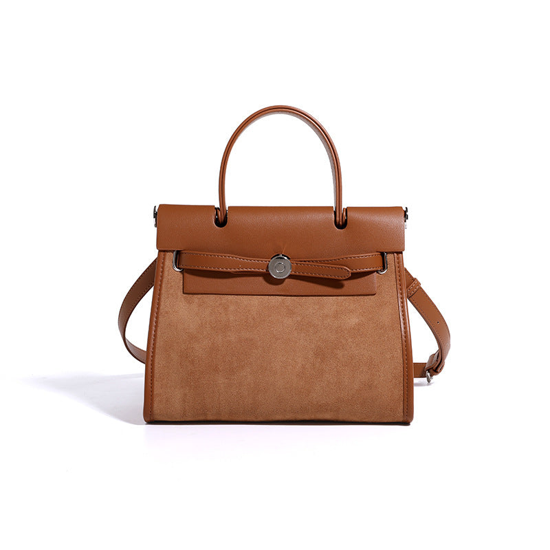 Women's Fashion Trendy Texture Kelly Soft Leather Shoulder Bags
