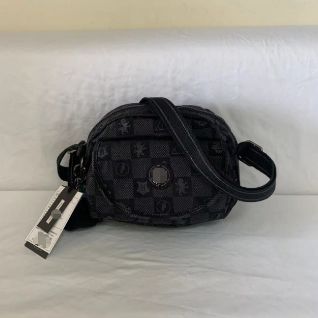 Women's Summer Monkey Fashion Nylon Round Flap Crossbody Bags