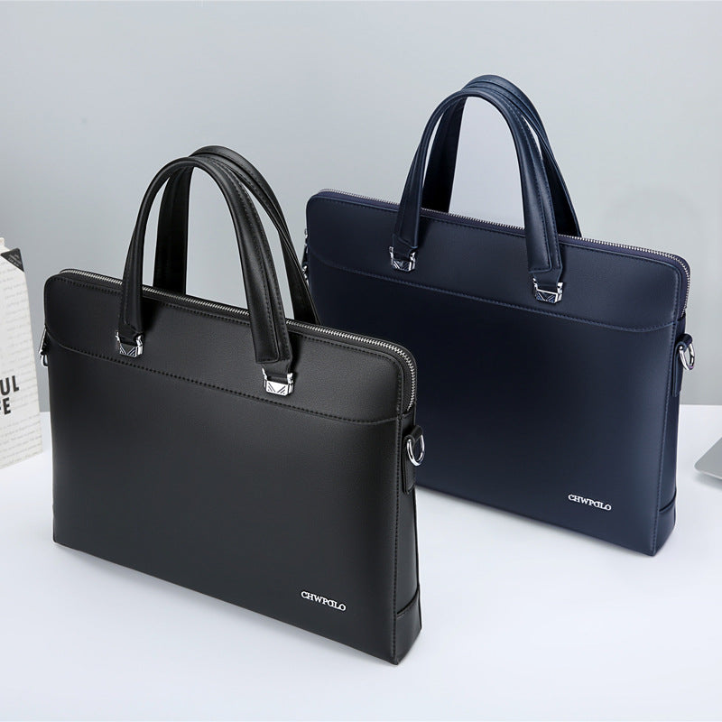 Men's Amd Paul Business Computer Simple Leather Bags