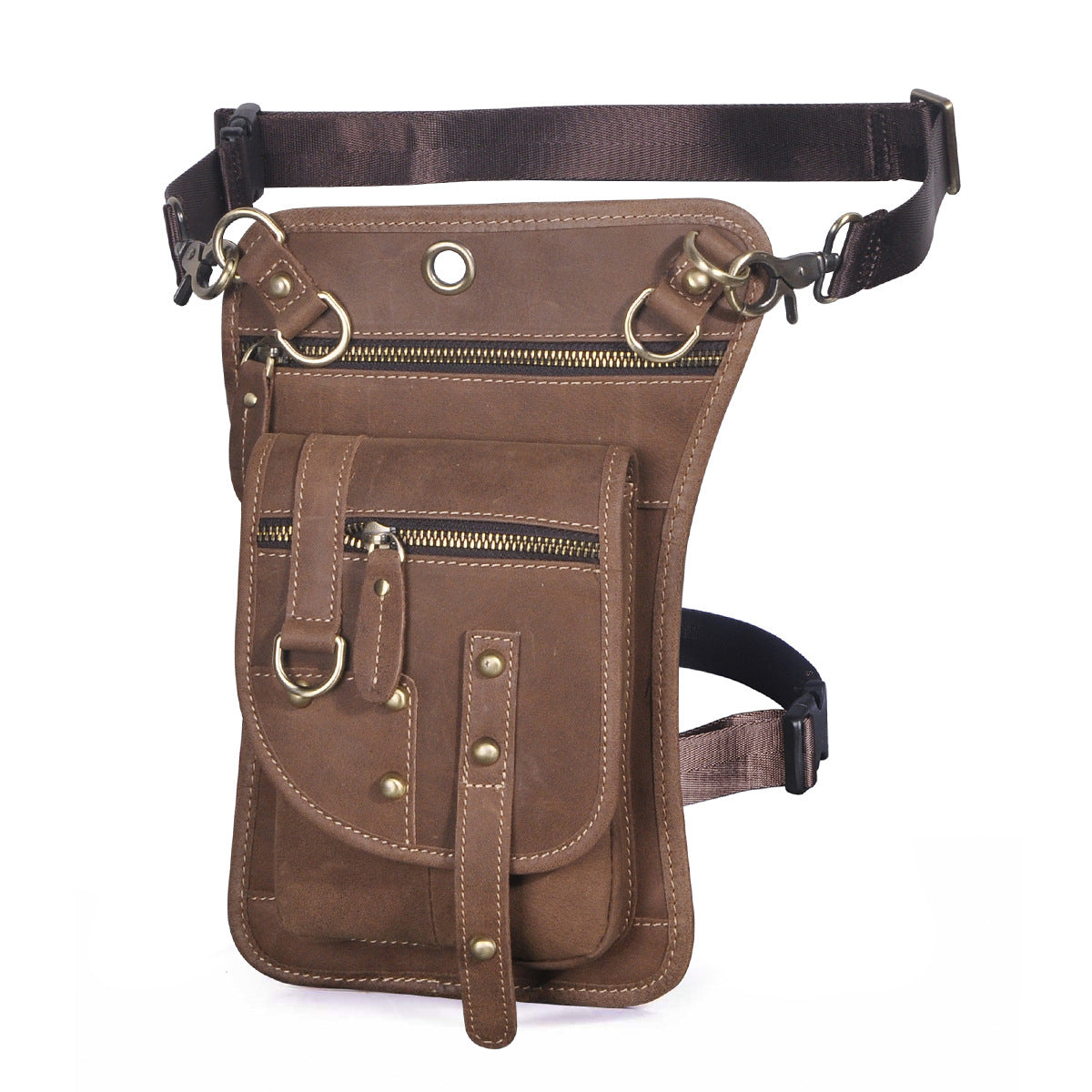 Men's Top Layer Oil Wax Skin Ding Men's Chest Bags