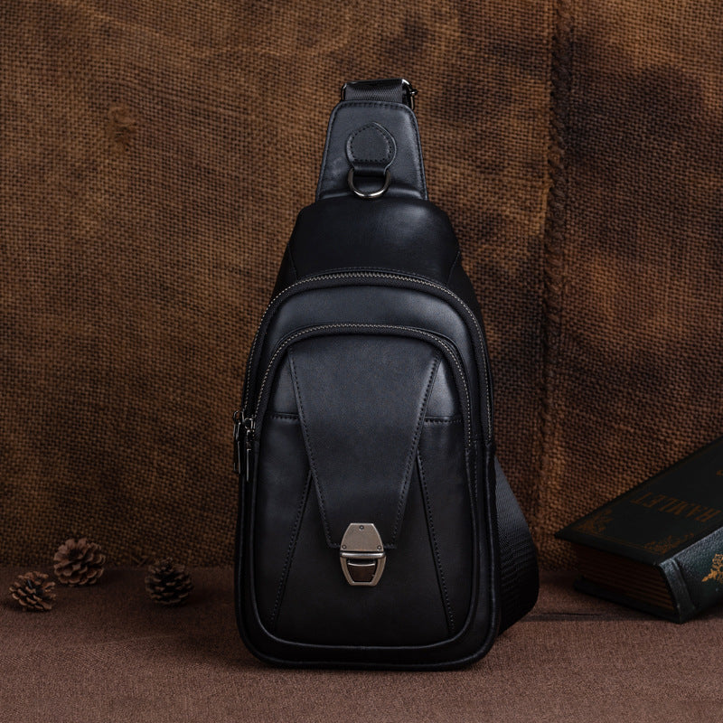 Men's Genuine Leather High Sense Korean Style Men's Chest Bags