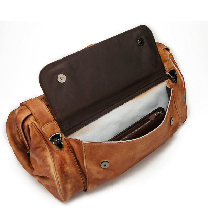 Men's First Layer Cowhide Business One Short Travel Bags