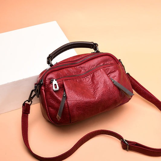Women's Fashion Business Woven Versatile Soft Leather Crossbody Bags