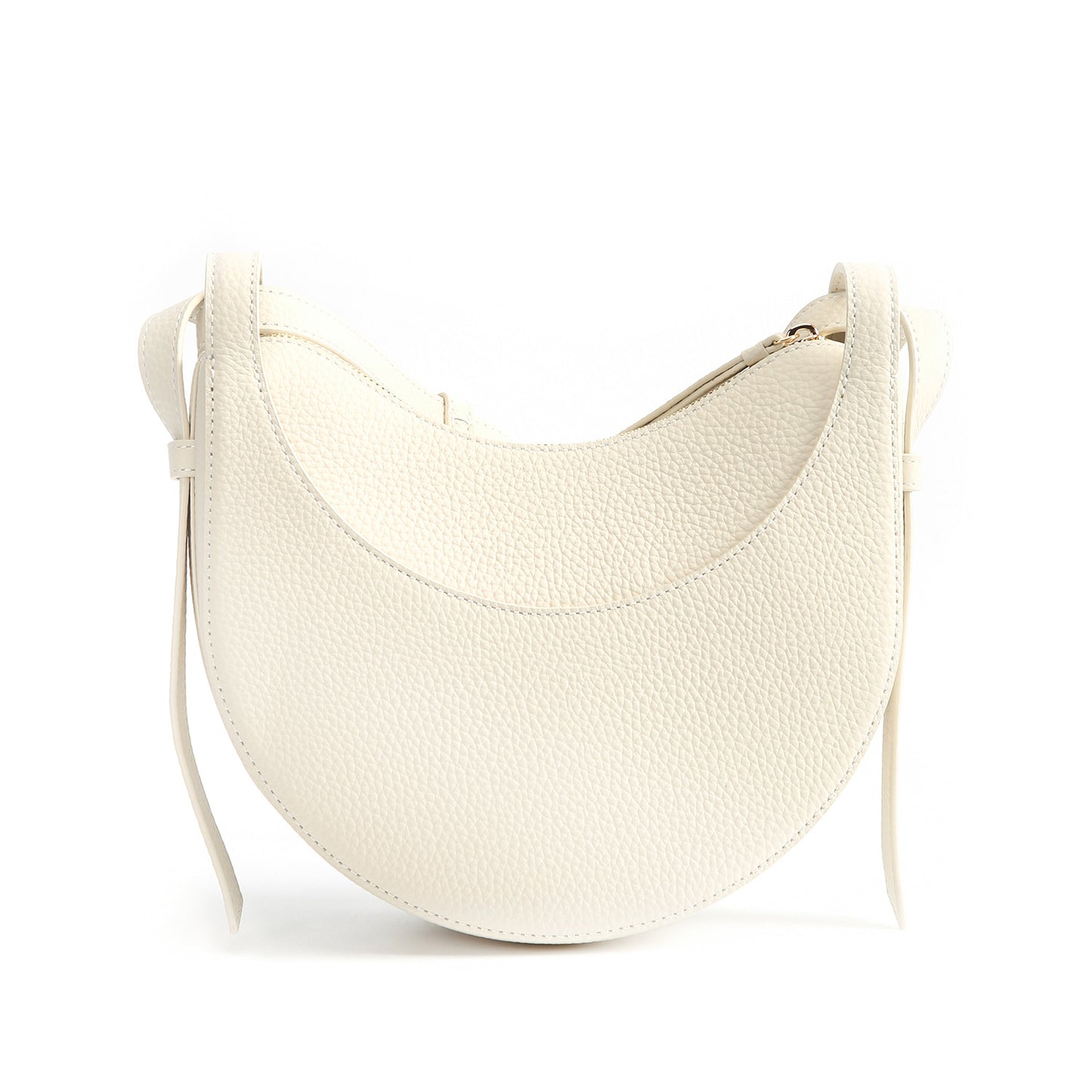 Women's French Niche Semicircle First Layer Leather Shoulder Bags
