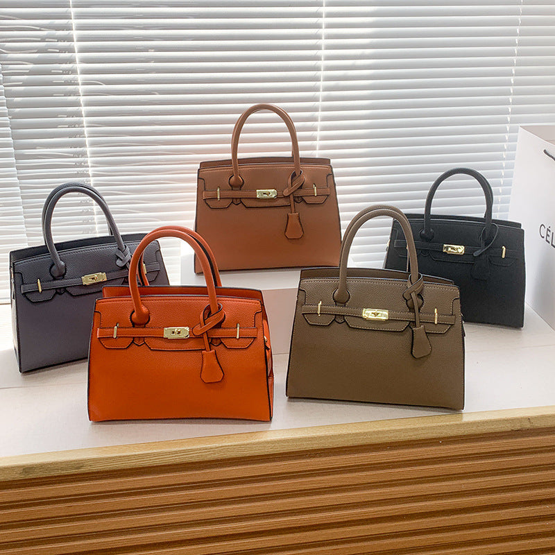 Women's Spring Simple Solid Color Fashionable Elegant Shoulder Bags