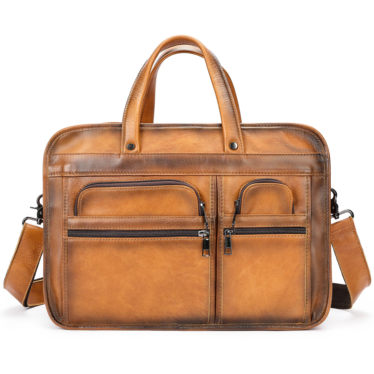 Men's Slouchy First Layer Cowhide Portfolio Men's Briefcases