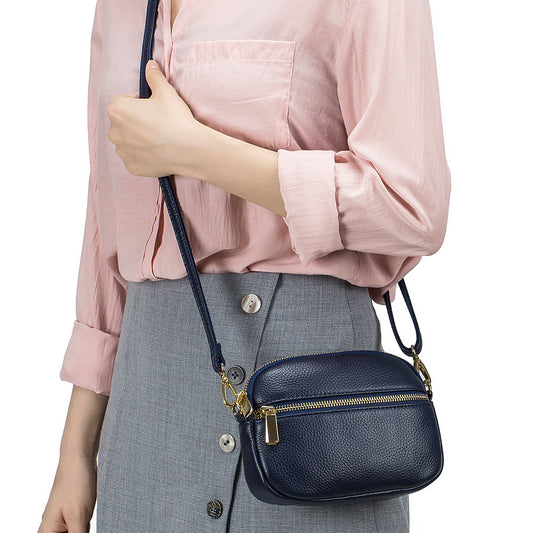 Women's Genuine Leather Cell Mini Solid Color Crossbody Bags
