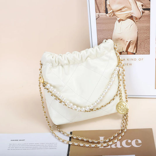 Women's Classic Style Genuine Leather Garbage High-grade Mini Shoulder Bags