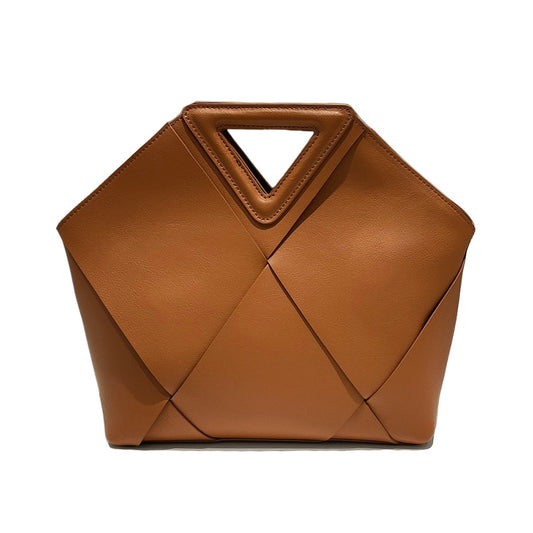 Genuine Leather Stylish Personalized Diamond Decorative Shoulder Bags