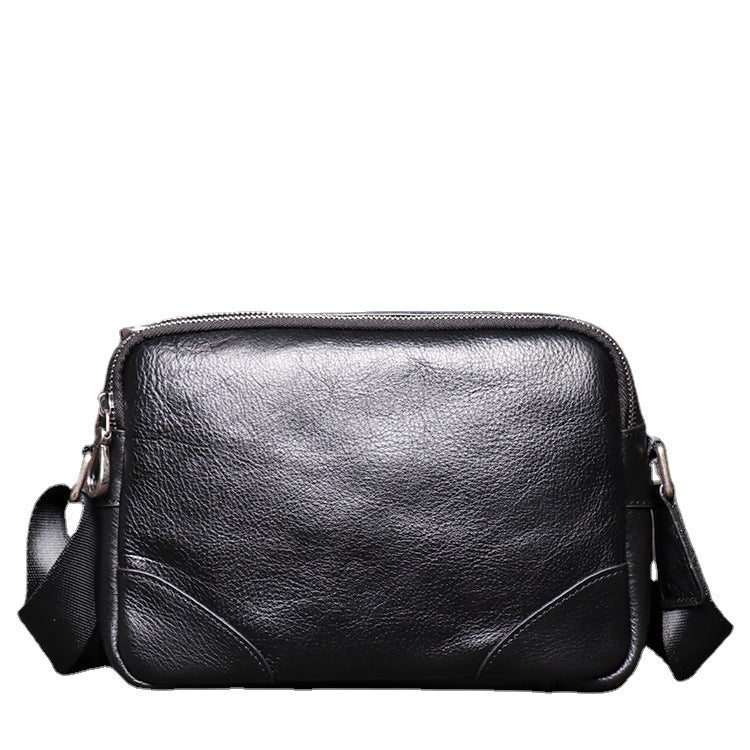 Women's & Men's & Leather First Layer Cowhide College Men's Shoulder Bags