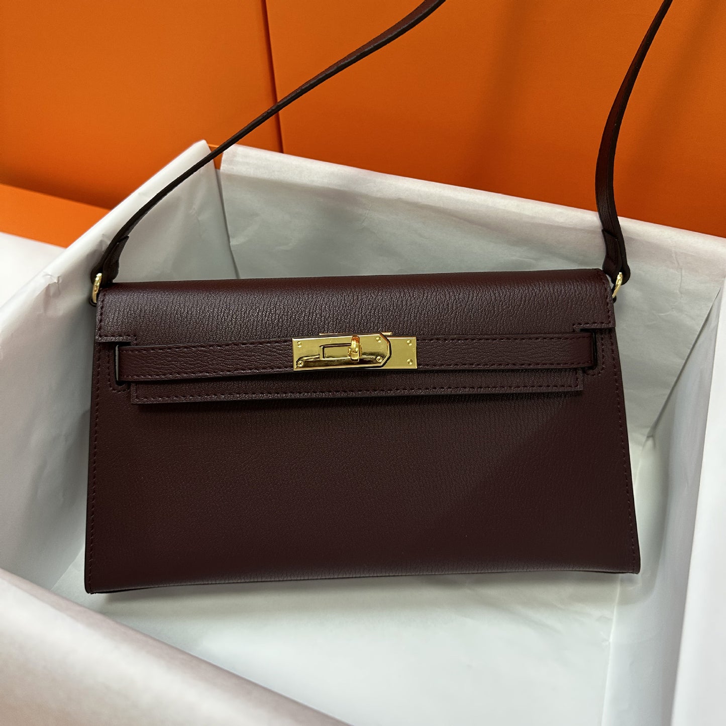Women's Pattern Genuine Leather Kelly Underarm High-grade Armpit Bags