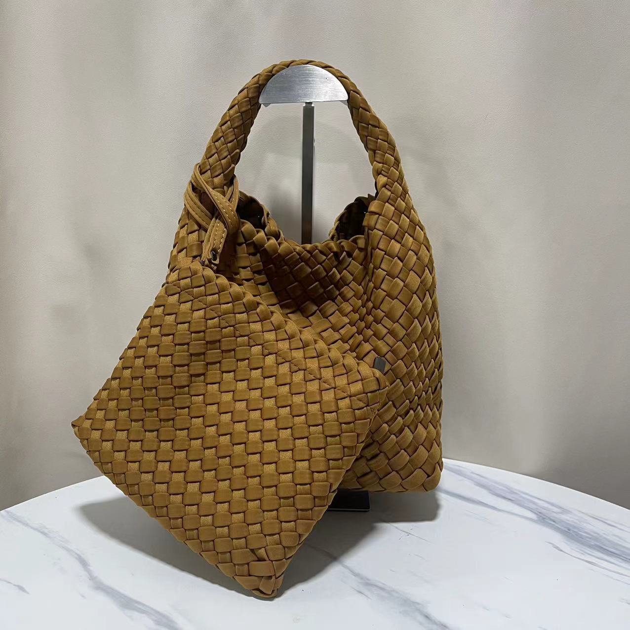 Women's High-grade Nylon Hand-woven Underarm Satin Shoulder Bags