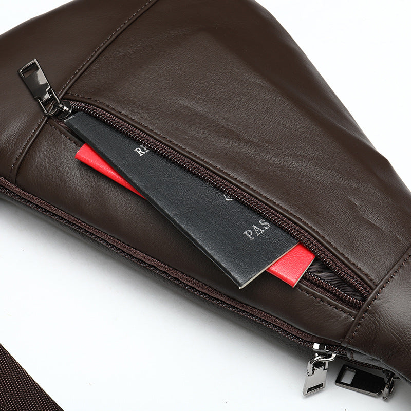 Classic Retro First Layer Cowhide Leather Men's Messenger Bags