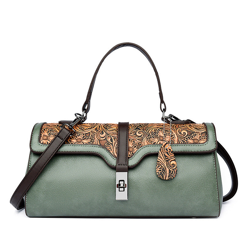 Women's Retro Fashion Pillow Cool Contrast Color Handbags