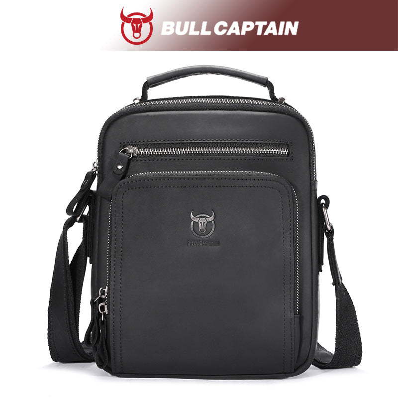 Men's Bull Captain Retro Crazy Horse Leather Bags